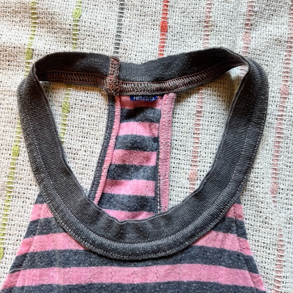 FREE PEOPLE STRIPED PINK & PURPLE TANK SIZE MEDIUM STRETCH KNIT - Picture 10 of 13